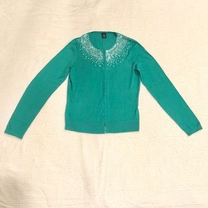 GAP | Teal Green Sequin Cardigan